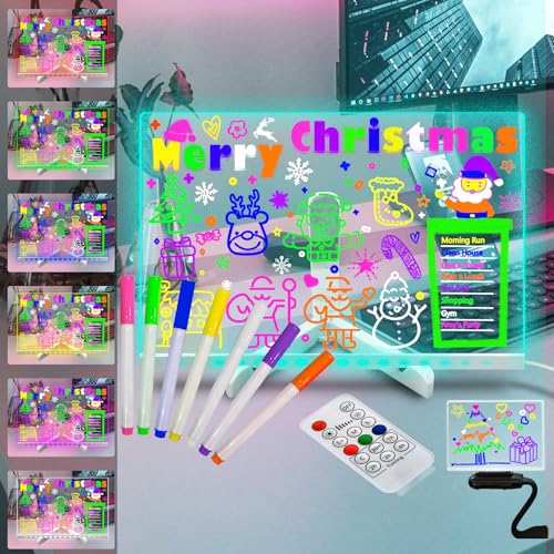 Fanrui Whiteboard aus Acryl, trocken abwischbar, USB-Stromversorgung, wiederbeschreibbar, Fernbedienung, Dimmer, Timmer, Nachtlicht, transparent, Schreibtisch-Notizblock, Notizblock für Zuhause und Fanrui Whiteboard aus Acryl, trocken abwischbar, USB-Stromversorgung, wiederbeschreibbar, Fernbedienung, Dimmer, Timmer, Nachtlicht, transparent, Schreibtisch-Notizblock, Notizblock für Zuhause und von Fanrui