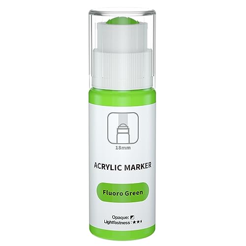 FansArriche Acryl Marker, 18mm Acryl Stifte Jumbo (60 ml), wasserfest Acrylmarker Acryl für Kunst, Leinwand, Metall, Papier, Stein, Acryl Marker, permanente Tinte für langlebige Etiketten von FansArriche