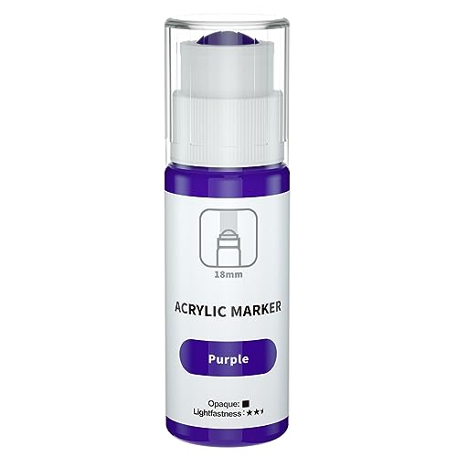 FansArriche Acryl Marker, 18mm Acryl Stifte Jumbo (60 ml), wasserfest Acrylmarker Acryl für Kunst, Leinwand, Metall, Papier, Stein, Acryl Marker, permanente Tinte für langlebige Etiketten von FansArriche