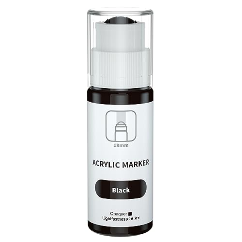FansArriche Acryl Marker, 18mm Acryl Stifte Jumbo (60 ml), wasserfest Acrylmarker ür Kunst, Leinwand, Metall, Papier, Stein, Permanente Tinte für langlebige Etiketten von FansArriche