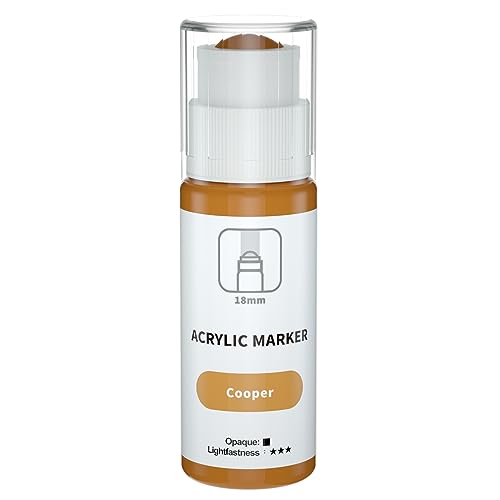 FansArriche Acryl Marker, 18mm Acryl Stifte Jumbo (60 ml), wasserfest Acrylmarker Acryl für Kunst, Leinwand, Metall, Papier, Stein, Acryl Marker, permanente Tinte für langlebige Etiketten von FansArriche