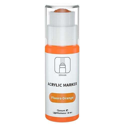 FansArriche Acryl Marker, 18mm Acryl Stifte Jumbo (60 ml), wasserfest Acrylmarker Acryl für Kunst, Leinwand, Metall, Papier, Stein, Acryl Marker, permanente Tinte für langlebige Etiketten von FansArriche