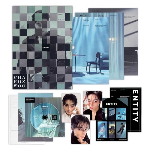 CHA EUN-WOO - 1. Mini-Album [ENTITY] (Jede Ver.) Fotobuch-Set + CD-R + Ständer + Akkordean-Lyr-Papier + Faltposter + DIY-Entität + Fotokarten-Set + Aufkleber + 2 zusätzliche Fotokarten von Fantagio Ent.