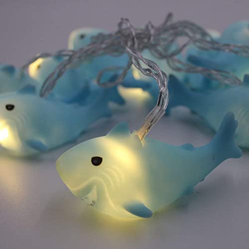 Fantasee 1,5 m 10 LED Haifisch-Lichterkette, batteriebetrieben, fantastische Lichter für Schlafzimmer, Babyzimmer, Kinderzimmer, Geburtstagsparty-Dekoration (Hai) von Fantasee