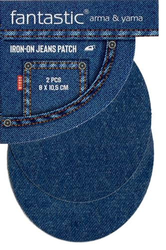 2 Stück dunkelblaue Jeansflicken zum Aufbügeln für Jeans – ovale Knie- und Ellbogen-Reparaturflicken für Jacken, Hosen und Hemden – strapazierfähiger Stoff ohne Nähen 2 Stück dunkelblaue Jeansflicken zum Aufbügeln für Jeans – ovale Knie- und Ellbogen-Reparaturflicken für Jacken, Hosen und Hemden – strapazierfähiger Stoff ohne Nähen von Fantastic Arma