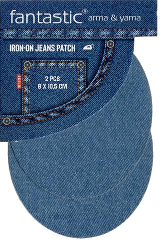 2er-Pack hellblaue Jeansflicken zum Aufbügeln für Jeans – ovale Knie- und Ellbogen-Reparaturflicken für Jacken, Hosen und Hemden – strapazierfähiger Stoff ohne Nähen 2er-Pack hellblaue Jeansflicken zum Aufbügeln für Jeans – ovale Knie- und Ellbogen-Reparaturflicken für Jacken, Hosen und Hemden – strapazierfähiger Stoff ohne Nähen von Fantastic Arma