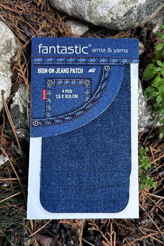 4 Stück Indigoblaue Jeansflicken zum Aufbügeln für Jeans – langlebige Reparaturflicken für Jeansjacken, Hosen und Kleidung – einfache Stofffixierung ohne Nähen 4 Stück Indigoblaue Jeansflicken zum Aufbügeln für Jeans – langlebige Reparaturflicken für Jeansjacken, Hosen und Kleidung – einfache Stofffixierung ohne Nähen von Fantastic Arma