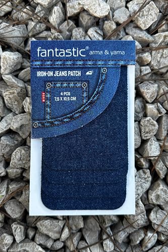 4 Stück dunkelblaue Jeansflicken zum Aufbügeln für Jeans – langlebige Reparaturflicken für Jeansjacken, Hosen und Kleidung – einfache Stofffixierung ohne Nähen 4 Stück dunkelblaue Jeansflicken zum Aufbügeln für Jeans – langlebige Reparaturflicken für Jeansjacken, Hosen und Kleidung – einfache Stofffixierung ohne Nähen von Fantastic Arma