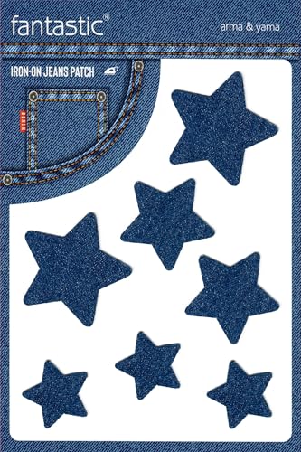 7 Stück dunkelblauer Stern zum Aufbügeln Denim-Aufnäher für Jeans – langlebiger Reparatur- und dekorativer Aufnäher für Jeansjacken, Hosen und Kleidung – einfache Stoffapplikation ohne Nähen 7 Stück dunkelblauer Stern zum Aufbügeln Denim-Aufnäher für Jeans – langlebiger Reparatur- und dekorativer Aufnäher für Jeansjacken, Hosen und Kleidung – einfache Stoffapplikation ohne Nähen von Fantastic Arma