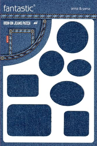 Dunkelblaue Formen zum Aufbügeln Denim Patch Set für Jeans – langlebige Reparatur- und dekorative Flicken für Jeansjacken, Hosen und Kleidung – einfache Stoffapplikation ohne Nähen Dunkelblaue Formen zum Aufbügeln Denim Patch Set für Jeans – langlebige Reparatur- und dekorative Flicken für Jeansjacken, Hosen und Kleidung – einfache Stoffapplikation ohne Nähen von Fantastic Arma