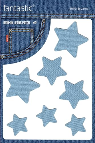 Eisblauer Stern zum Aufbügeln Denim Patch für Jeans – langlebiger Reparatur- und dekorativer Aufnäher für Jeansjacken, Hosen und Kleidung – einfach ohne Nähen Stoff Applikation Eisblauer Stern zum Aufbügeln Denim Patch für Jeans – langlebiger Reparatur- und dekorativer Aufnäher für Jeansjacken, Hosen und Kleidung – einfach ohne Nähen Stoff Applikation von Fantastic Arma