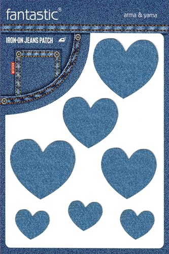 Hellblauer Aufnäher zum Aufbügeln in Herzform für Jeans, langlebig, Reparatur- und dekorativer Aufnäher für Jeansjacken, Hosen und Kleidung, einfach ohne Nähen, Stoffapplikation Hellblauer Aufnäher zum Aufbügeln in Herzform für Jeans, langlebig, Reparatur- und dekorativer Aufnäher für Jeansjacken, Hosen und Kleidung, einfach ohne Nähen, Stoffapplikation von Fantastic Arma