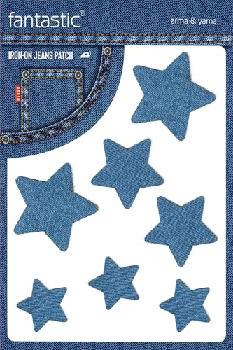 Hellblauer Stern zum Aufbügeln Denim Patch für Jeans – langlebiger Reparatur- und dekorativer Aufnäher für Jeansjacken, Hosen und Kleidung – einfach ohne Nähen Stoff Applikation Hellblauer Stern zum Aufbügeln Denim Patch für Jeans – langlebiger Reparatur- und dekorativer Aufnäher für Jeansjacken, Hosen und Kleidung – einfach ohne Nähen Stoff Applikation von Fantastic Arma