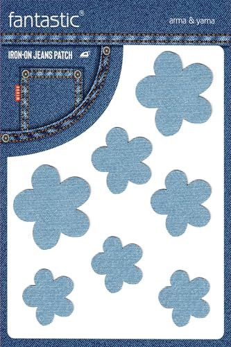 Ice Blue Flower Iron On Denim Patch for Jeans - Durable Repair and Decorative Patch for Denim Jackets, Pants, and Clothing - Easy No Sew Fabric Applique Ice Blue Flower Iron On Denim Patch for Jeans - Durable Repair and Decorative Patch for Denim Jackets, Pants, and Clothing - Easy No Sew Fabric Applique von Fantastic Arma