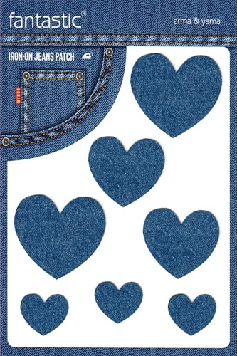 Indigo Blue Heart Iron On Denim Patch for Jeans - Durable Repair and Decorative Patch for Denim Jackets, Pants, and Clothing - Easy No Sew Fabric Applique Indigo Blue Heart Iron On Denim Patch for Jeans - Durable Repair and Decorative Patch for Denim Jackets, Pants, and Clothing - Easy No Sew Fabric Applique von Fantastic Arma