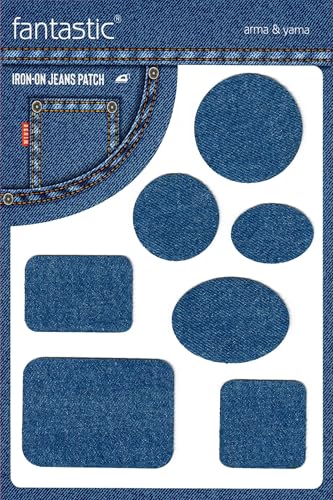 Indigoblaue Formen zum Aufbügeln Denim Patch Set für Jeans – langlebige Reparatur- und dekorative Flicken für Jeansjacken, Hosen und Kleidung – einfache Stoffapplikation ohne Nähen Indigoblaue Formen zum Aufbügeln Denim Patch Set für Jeans – langlebige Reparatur- und dekorative Flicken für Jeansjacken, Hosen und Kleidung – einfache Stoffapplikation ohne Nähen von Fantastic Arma