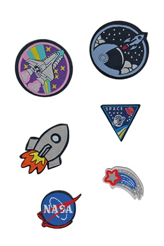 NASA Space Bügelbild Set für Kinder, Rakete, Sterne, Astronaut und Galaxie, bestickte Aufnäher für Jacken, Rucksäcke, Jeans, DIY-Webapplikationen NASA Space Bügelbild Set für Kinder, Rakete, Sterne, Astronaut und Galaxie, bestickte Aufnäher für Jacken, Rucksäcke, Jeans, DIY-Webapplikationen von Fantastic Arma