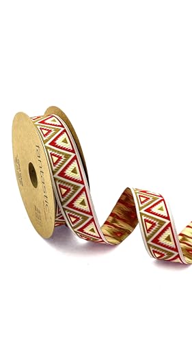 Braunes und rotes dünnes Jacquard-Band, 9,1 m x 2,4 cm, dekorative Bänder zum Basteln, Nähen, Geschenkverpacken, Kleiderverzierung, Kostümdekoration, DIY-Bordüre für handgefertigte Projekte Braunes und rotes dünnes Jacquard-Band, 9,1 m x 2,4 cm, dekorative Bänder zum Basteln, Nähen, Geschenkverpacken, Kleiderverzierung, Kostümdekoration, DIY-Bordüre für handgefertigte Projekte von Fantastic Borders