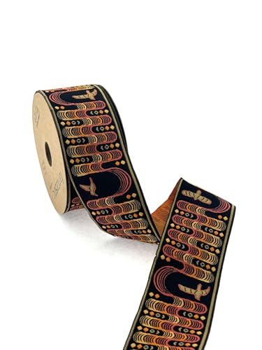 Fantastic Borders 5,1 cm langes Band für DIY-Kleidungsdekoration, 9,1 m, schwarzer Stoff zum Nähen, Basteln, Kostüm-Band, Verzierung von Kleidern von Fantastic Borders