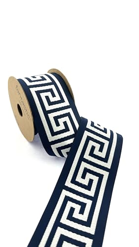 Jacquard-Band, griechischer Schlüssel, dekorativer gewebter Stoff für Vorhänge und Kissen, 16 Meter, Gardinenband für Heimdekoration, 7 cm Kissen, 70176 Jacquard-Band, griechischer Schlüssel, dekorativer gewebter Stoff für Vorhänge und Kissen, 16 Meter, Gardinenband für Heimdekoration, 7 cm Kissen, 70176 von Fantastic Borders