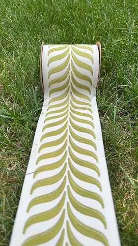 Jacquard-Bordüre mit Blättern, bestickt, 9,5 cm breit, dekorative Vorhangbordüre für Vorhänge, Polster, Kissen, Nähen, Heimdekoration und DIY-Projekte, elegante Stoffbordüre pro Yard (V10, 3,8 Yards) Jacquard-Bordüre mit Blättern, bestickt, 9,5 cm breit, dekorative Vorhangbordüre für Vorhänge, Polster, Kissen, Nähen, Heimdekoration und DIY-Projekte, elegante Stoffbordüre pro Yard (V10, 3,8 Yards) von Fantastic Borders
