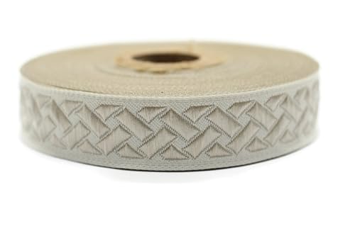 10 Meter 20 mm beige und cremefarben, Jacquard-Band, gewebt, keltischer Knoten, Rollen, Borte, bestickt, Handwerk, Kleidung, Kurzwaren, Basteln, Dekoration, mittelalterliche Nähte, 20274-V2 10 Meter 20 mm beige und cremefarben, Jacquard-Band, gewebt, keltischer Knoten, Rollen, Borte, bestickt, Handwerk, Kleidung, Kurzwaren, Basteln, Dekoration, mittelalterliche Nähte, 20274-V2 von Fantastic Kurdele