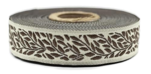 10 Meter 20 mm braunes und beiges Jacquard-Band, gewebt, Blätter, Rollen, Borte, bestickt, Handwerk, Kleidung, Kurzwaren, Basteln, Dekoration, mittelalterliche Näharbeiten, 20270-V8 10 Meter 20 mm braunes und beiges Jacquard-Band, gewebt, Blätter, Rollen, Borte, bestickt, Handwerk, Kleidung, Kurzwaren, Basteln, Dekoration, mittelalterliche Näharbeiten, 20270-V8 von Fantastic Kurdele