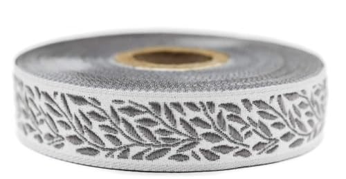10 Meter 20 mm grau und hellgrau Jacquardband gewebt mit Blattmotiv Rollen Borte Stoffband bestickt Handwerk Kleidung Kurzwaren Basteln Dekoration Mittelalter 20270-V4 10 Meter 20 mm grau und hellgrau Jacquardband gewebt mit Blattmotiv Rollen Borte Stoffband bestickt Handwerk Kleidung Kurzwaren Basteln Dekoration Mittelalter 20270-V4 von Fantastic Kurdele