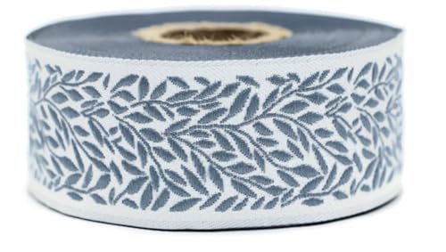 10 Meter 35 mm blau und hellgrau Jacquardband gewebt mit Blattmotiv Rollen Borte Stoffband bestickt Handwerk Kleidung Kurzwaren Hobby Kreativ Dekoration Mittelalter 35270-V5 10 Meter 35 mm blau und hellgrau Jacquardband gewebt mit Blattmotiv Rollen Borte Stoffband bestickt Handwerk Kleidung Kurzwaren Hobby Kreativ Dekoration Mittelalter 35270-V5 von Fantastic Kurdele