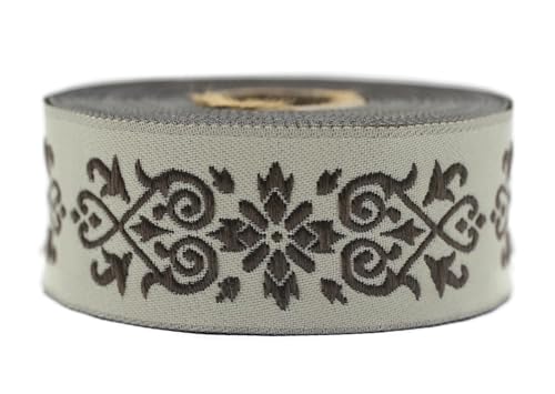 10 Meter 35 mm braunes und hellbeiges Jacquard-Band, gewebt, keltischer Knoten, Rollen, Band, bestickt, Handwerk, Kleidung, Kurzwaren, Basteln, Dekoration, mittelalterliche Nähte, 35271-V8 10 Meter 35 mm braunes und hellbeiges Jacquard-Band, gewebt, keltischer Knoten, Rollen, Band, bestickt, Handwerk, Kleidung, Kurzwaren, Basteln, Dekoration, mittelalterliche Nähte, 35271-V8 von Fantastic Kurdele
