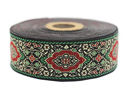 10 Meter Web Borte Webband Jacquardborte Trachtenborte Stickerei Grün Mittelalterlich Motiv 35mm 10 Meter Web Borte Webband Jacquardborte Trachtenborte Stickerei Grün Mittelalterlich Motiv 35mm von Fantastic Kurdele