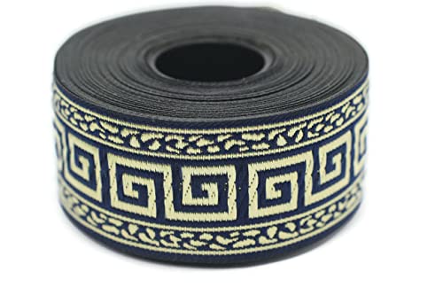 11 Yard Spule 3,5 cm breit Königsblau Gold griechischer Schlüssel Jacquard Band Mittelalter Stoffbesatz Geschenkverpackung Hochzeit Party Dekoration 35060 11 Yard Spule 3,5 cm breit Königsblau Gold griechischer Schlüssel Jacquard Band Mittelalter Stoffbesatz Geschenkverpackung Hochzeit Party Dekoration 35060 von Fantastic Kurdele