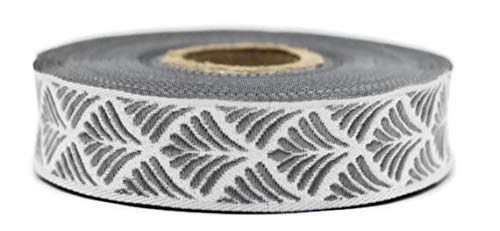 20273 V4 Jacquard-Band, bestickte Bordüre, 9,7 m Spule, 2 cm breit, hellgrau und grau, Muschel-Jacquard-Band, bestickte Bordüre, DIY-Nähideen 20273 V4 Jacquard-Band, bestickte Bordüre, 9,7 m Spule, 2 cm breit, hellgrau und grau, Muschel-Jacquard-Band, bestickte Bordüre, DIY-Nähideen von Fantastic Kurdele
