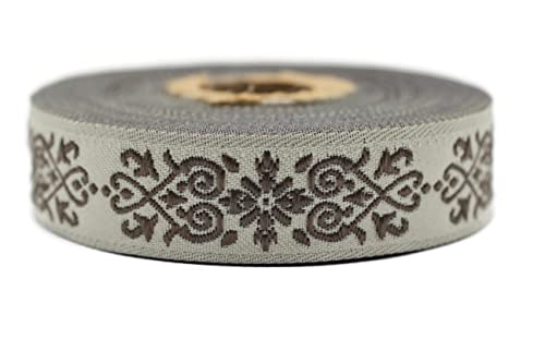 35271 m Spule, 2 cm breit, viktorianische Jade-Jacquard-Band, bestickt, Bordüre Stoff, Tapisserie, für Verzierung, Handwerk, Heimdekoration, Braun 35271 m Spule, 2 cm breit, viktorianische Jade-Jacquard-Band, bestickt, Bordüre Stoff, Tapisserie, für Verzierung, Handwerk, Heimdekoration, Braun von Fantastic Kurdele