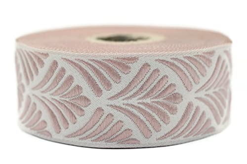 35273 Muschelband, bestickt, gewebtes Muschelband, Jacquardband, 3,5 cm breit, 10 m von Fantastic Kurdele