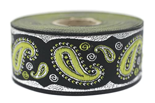 35807 Spule, 3,5 cm breit, grün, Wassertropfen, Jacquardband, gewebter Rand, gewebter Retro-Stoff, Heimdekoration, Verzierung, Heimkehr, Mama, Zubehör, Spitze, Vintage, 35807 35807 Spule, 3,5 cm breit, grün, Wassertropfen, Jacquardband, gewebter Rand, gewebter Retro-Stoff, Heimdekoration, Verzierung, Heimkehr, Mama, Zubehör, Spitze, Vintage, 35807 von Fantastic Kurdele