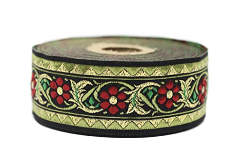35904 Jacquard-Spule, 3,5 cm breit, Bayernische Frühlingszeit, Blumenmuster, Jacquard-Band, zum Selbermachen, Nähzubehör 35904 Jacquard-Spule, 3,5 cm breit, Bayernische Frühlingszeit, Blumenmuster, Jacquard-Band, zum Selbermachen, Nähzubehör von Fantastic Kurdele