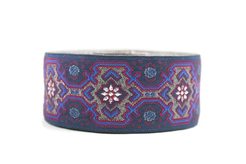 CNK10 Jacquard-Band, 3,5 cm breit, 9,5 m Spule, lila, Vintage-Jacquard-Band, gewebt, ideal für Näh- und Bastelprojekte CNK10 Jacquard-Band, 3,5 cm breit, 9,5 m Spule, lila, Vintage-Jacquard-Band, gewebt, ideal für Näh- und Bastelprojekte von Fantastic Kurdele