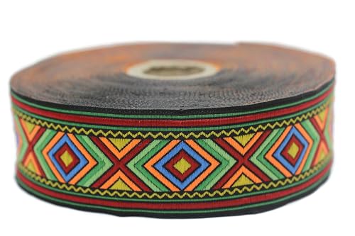 Jacquard-Band, gewebt, Regenbogenfarben, 10 m x 35 mm – Rollen besticktes Band zum Nähen Dekoration 35971 Jacquard-Band, gewebt, Regenbogenfarben, 10 m x 35 mm – Rollen besticktes Band zum Nähen Dekoration 35971 von Fantastic Kurdele