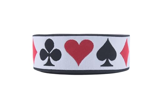 Jacquard-Band mit Spielkarten-Muster, gewebt, 10 m x 35 mm – Kleeblatt, Herzen, Piques – Casino Borte, Royal Flush, ideal für Nähprojekte, DIY und Bastelarbeiten Jacquard-Band mit Spielkarten-Muster, gewebt, 10 m x 35 mm – Kleeblatt, Herzen, Piques – Casino Borte, Royal Flush, ideal für Nähprojekte, DIY und Bastelarbeiten von Fantastic Kurdele