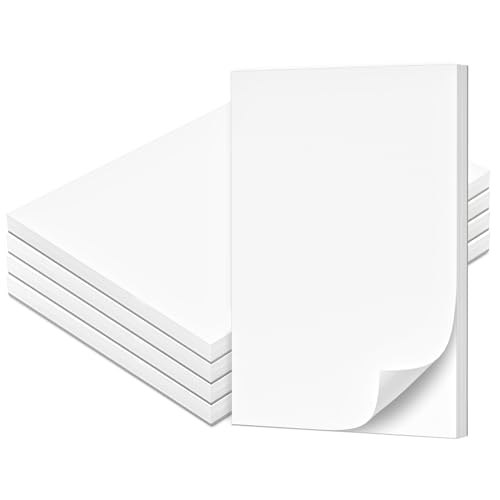 Fantastino® A5 Notizblock Blanko - 5 Stück, 250 Blatt (50 pro Block) 90 g/m² Premium-Papier. Notizblöcke klein, blanko Schreibblock, mini Notizzettel abreißbar für Büro, Haushalt, Schule, Uni von Fantastino