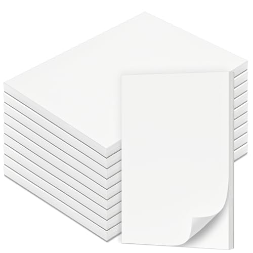 Fantastino A6 Notizblock Blanko - 10 Stück, 500 Blatt (50 pro Block) 90 g/m² Premium-Recyclingpapier. Kleiner Schreibblock, mini Notizzettel, Block abreißbar für Büro, Haushalt, Schule, Uni von Fantastino