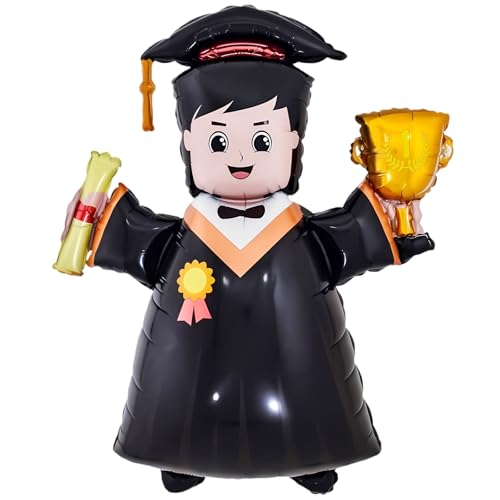 Abschlussballon, für Damen, Abschlussfeier, Folienballon, Schulbildung, zusätzliches Studium, Folienballon, Dekoration für Prüfung (Herren) von Fantasyon