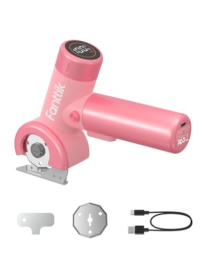 Fanttik C8 Nano Elektrische Schere, Kartonschneider Elektrisch mit Bildschirm, LED-Licht, 3 Geschwindigkeitsstufen, Wiederaufladbarer Akku, Geeignet für Stoffe, Teppiche, Leder, Kartons - Rosa Fanttik C8 Nano Elektrische Schere, Kartonschneider Elektrisch mit Bildschirm, LED-Licht, 3 Geschwindigkeitsstufen, Wiederaufladbarer Akku, Geeignet für Stoffe, Teppiche, Leder, Kartons - Rosa von Fanttik