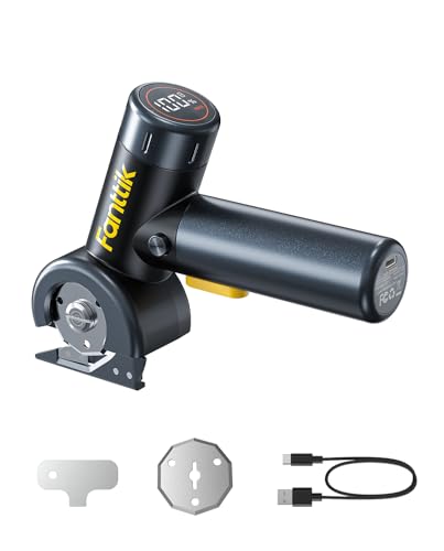 Fanttik C8 Nano Elektrische Schere, Kartonschneider Elektrisch mit Bildschirm, LED-Licht, 3 Geschwindigkeitsstufen, Wiederaufladbarer Akku, Geeignet für Stoffe, Teppiche, Leder, Kartons - Schwarz Fanttik C8 Nano Elektrische Schere, Kartonschneider Elektrisch mit Bildschirm, LED-Licht, 3 Geschwindigkeitsstufen, Wiederaufladbarer Akku, Geeignet für Stoffe, Teppiche, Leder, Kartons - Schwarz von Fanttik