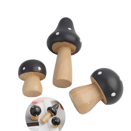 Mangoholz Deko Pilze 3er Set - Fliegenpilz Figuren für Herbstdekoration, 7/4/3 cm - Natürliche Holzpilz Dekofiguren für Tisch, Fensterbank und Kommode, Braun, fliegenpilz deko, Herbst Dekoration Mangoholz Deko Pilze 3er Set - Fliegenpilz Figuren für Herbstdekoration, 7/4/3 cm - Natürliche Holzpilz Dekofiguren für Tisch, Fensterbank und Kommode, Braun, fliegenpilz deko, Herbst Dekoration von Fanxaolnes
