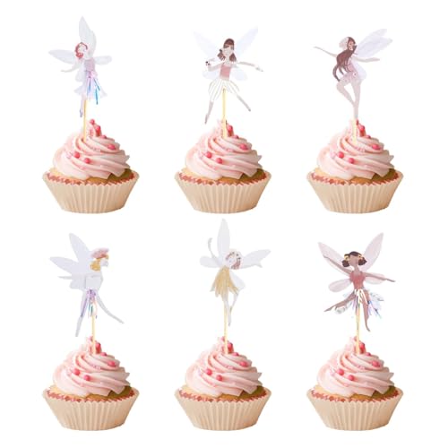 Pappbecher Cupcake Toppers,24 Stück Cupcake Picks Fee,Kuchen Topper Blume Fee,Cupcake Topper für Kindergeburtstag, Baby Party und Themenfeiern, Vielseitig Einsetzbare Tortendekoration Pappbecher Cupcake Toppers,24 Stück Cupcake Picks Fee,Kuchen Topper Blume Fee,Cupcake Topper für Kindergeburtstag, Baby Party und Themenfeiern, Vielseitig Einsetzbare Tortendekoration von Fanxaolnes