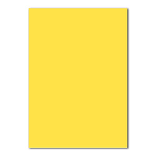 100 DIN A4 Papierbogen Planobogen - Honiggelb (Gelb) - 160 g/m² - 21 x 29,7 cm - Bastelbogen Ton-Papier Fotokarton Bastel-Papier Ton-Karton - FarbenFroh von FarbenFroh by GUSTAV NEUSER