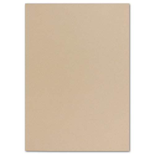 100 DIN A4 Papierbogen Planobogen - Karamel (Braun) - 160 g/m² - 21 x 29,7 cm - Bastelbogen Ton-Papier Fotokarton Bastel-Papier Ton-Karton - FarbenFroh von FarbenFroh by GUSTAV NEUSER