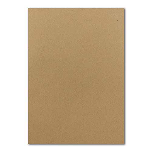 100 DIN A4 Papierbogen Planobogen - Kraftpapier (Braun) - 160 g/m² - 21 x 29,7 cm - Bastelbogen Ton-Papier Fotokarton Bastel-Papier Ton-Karton - FarbenFroh von FarbenFroh by GUSTAV NEUSER